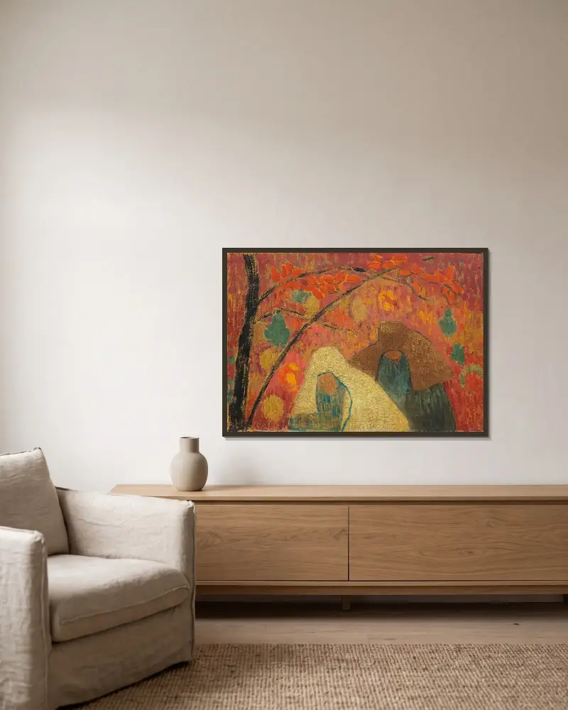 Die Anstrengung von Paul Sérusier gerahmt an einer Wand
