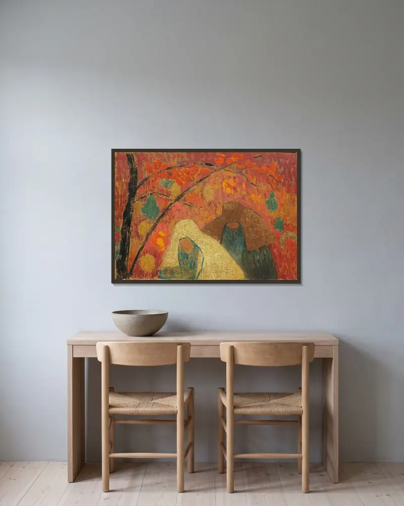 Die Anstrengung von Paul Sérusier gerahmt an einer Wand