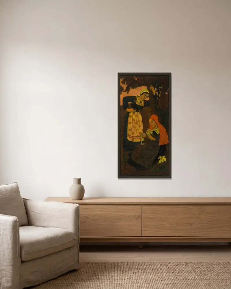 Naik – Verlobte (Naik-la fiancée) von Paul Sérusier gerahmt an einer Wand