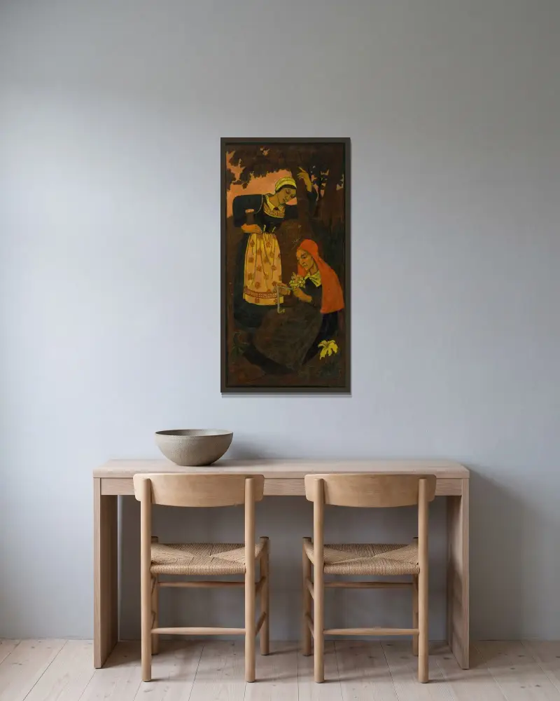 Naik – Verlobte (Naik-la fiancée) von Paul Sérusier gerahmt an einer Wand