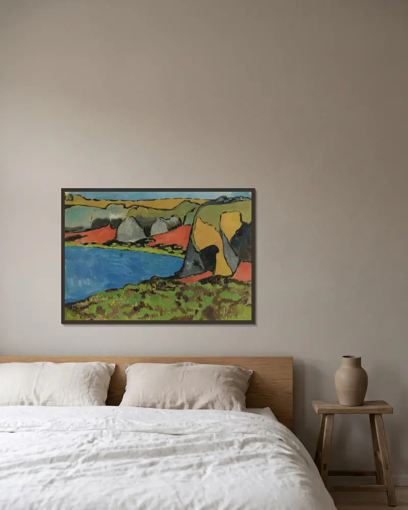 Paysage Breton, La Petite Anse av Paul Sérusier inramad på en vägg