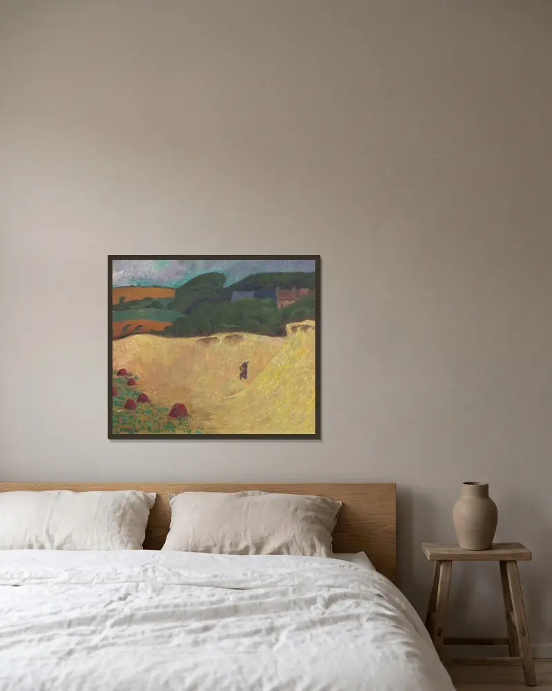Der Strand von Les Grands Sables in Le Pouldu von Paul Sérusier gerahmt an einer Wand