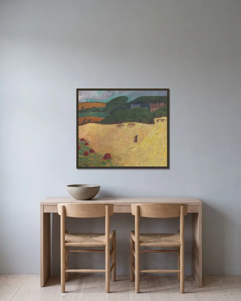 Der Strand von Les Grands Sables in Le Pouldu von Paul Sérusier gerahmt an einer Wand