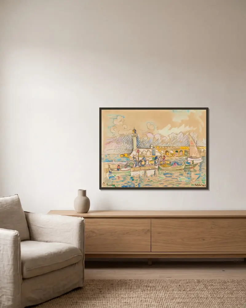 Antibes, Paul Signac w ramie na ścianie