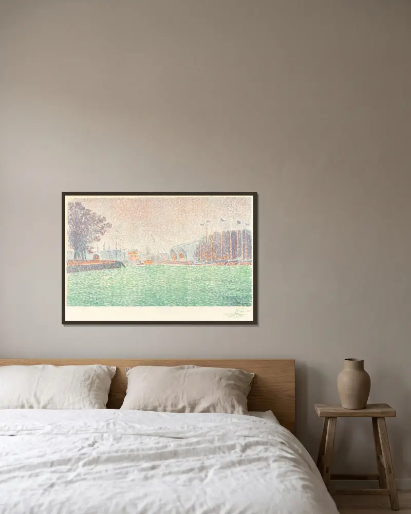 Ve Flushing (A Flessingue), Paul Signac v rámu na stěně