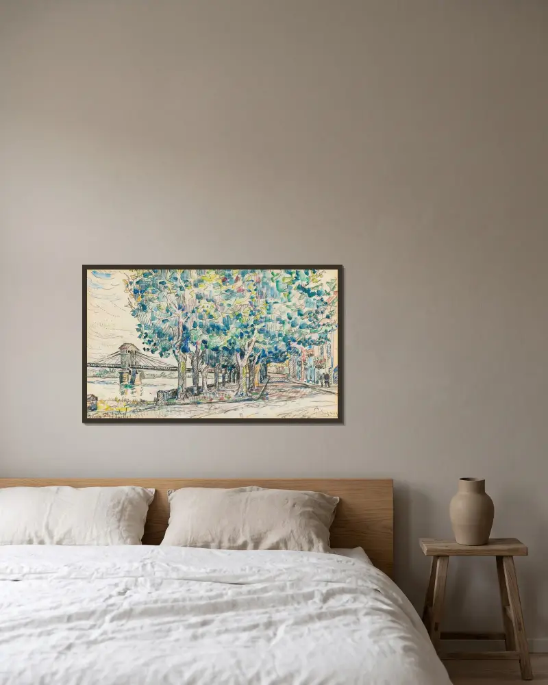 Bourg-Saint-Andéol – Nr. 1 von Paul Signac gerahmt an einer Wand