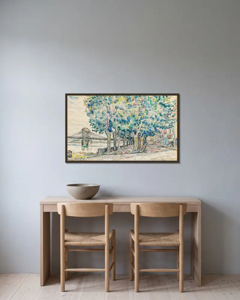 Bourg-Saint-Andéol – Nr. 1 von Paul Signac gerahmt an einer Wand