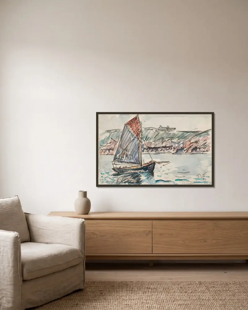 Conquet, Voilier av Paul Signac inramad på en vägg