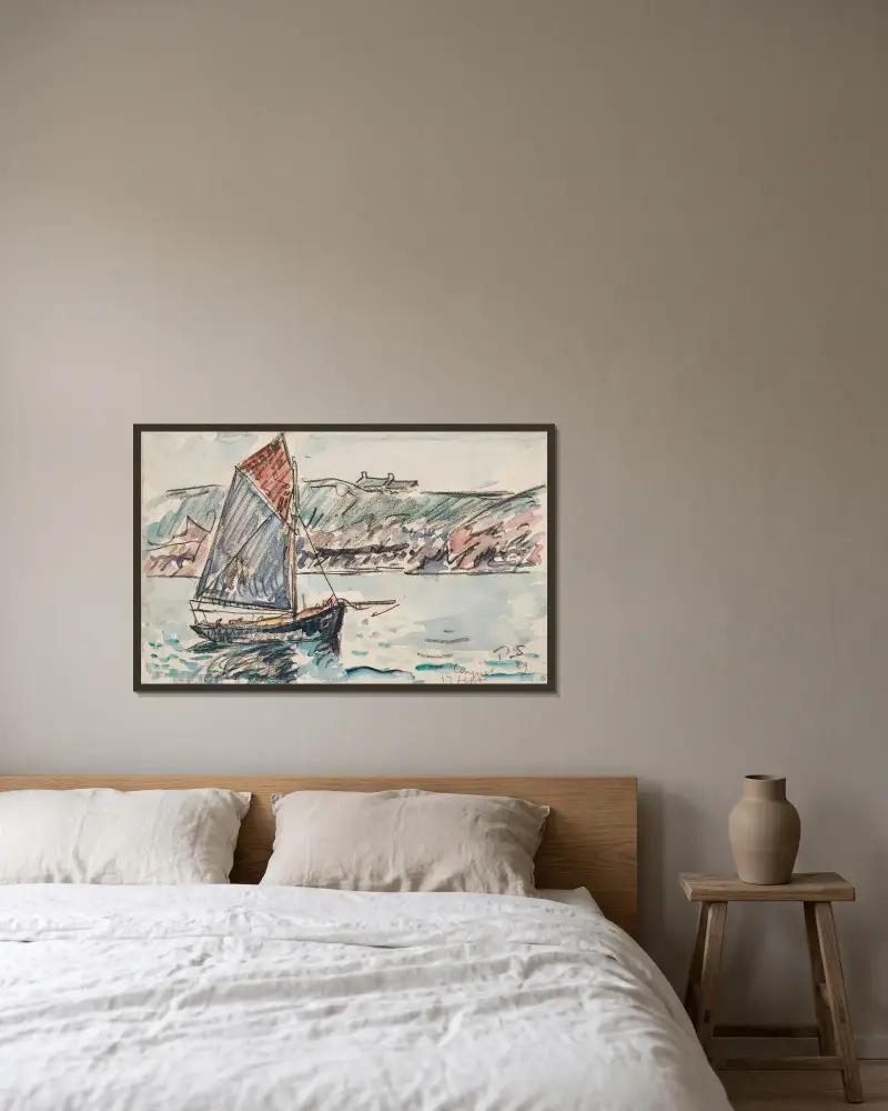 Conquet, Voilier av Paul Signac inramad på en vägg