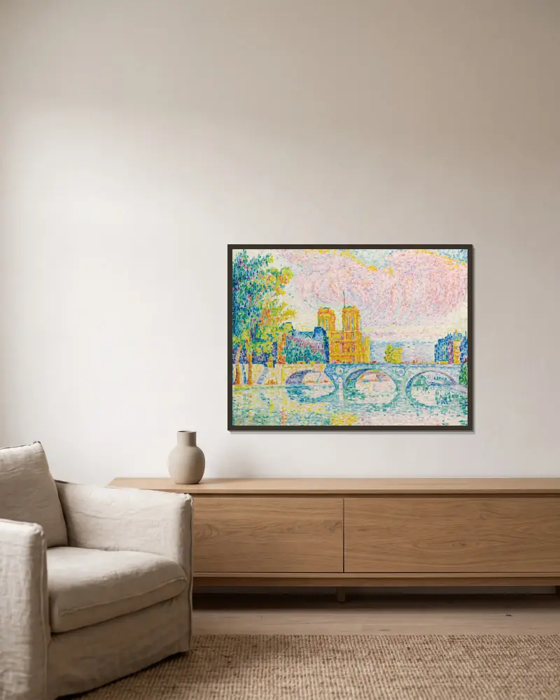 La Cité, Paris, Paul Signac v rámu na stěně