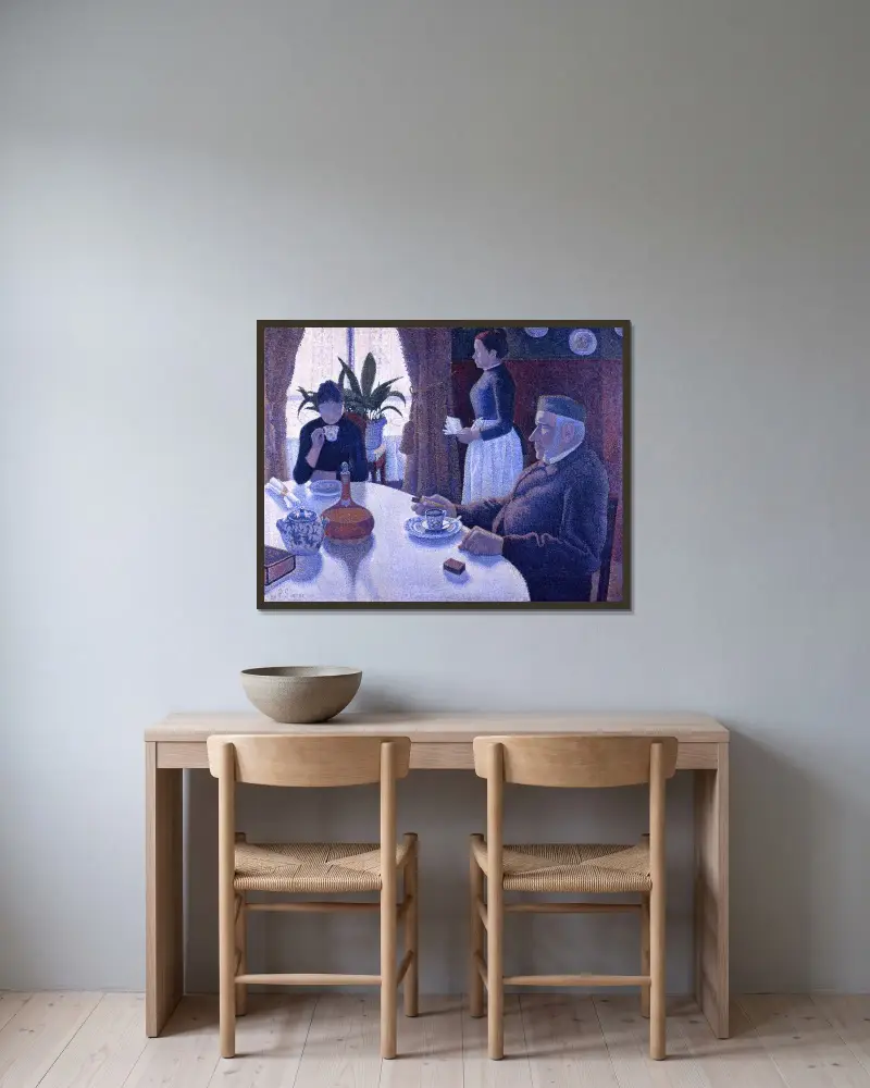La salle à manger av Paul Signac inramad på en vägg