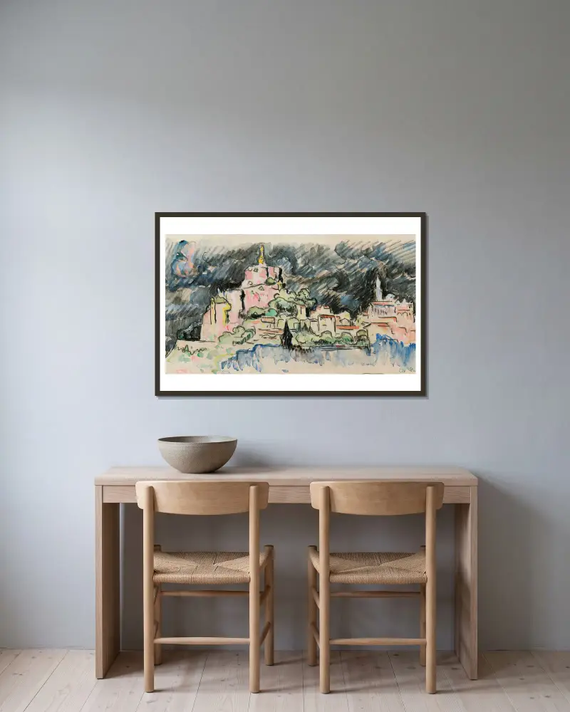 Le Puy-En-Velay, Ciel D’orage av Paul Signac inramad på en vägg