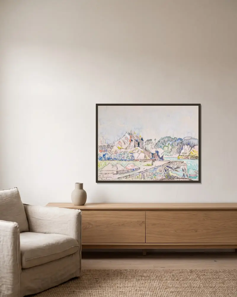 Lezardrieux von Paul Signac gerahmt an einer Wand