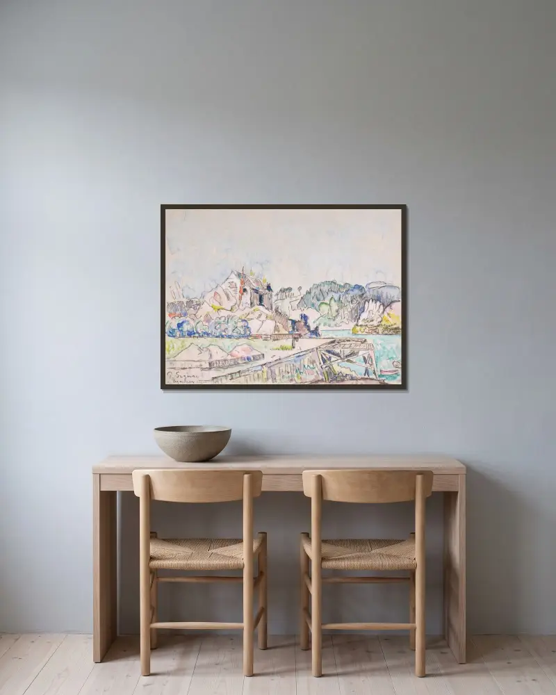 Lezardrieux von Paul Signac gerahmt an einer Wand