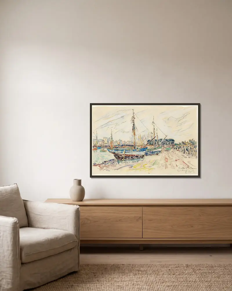 Sables d’Olonne, Paul Signac v rámu na stěně