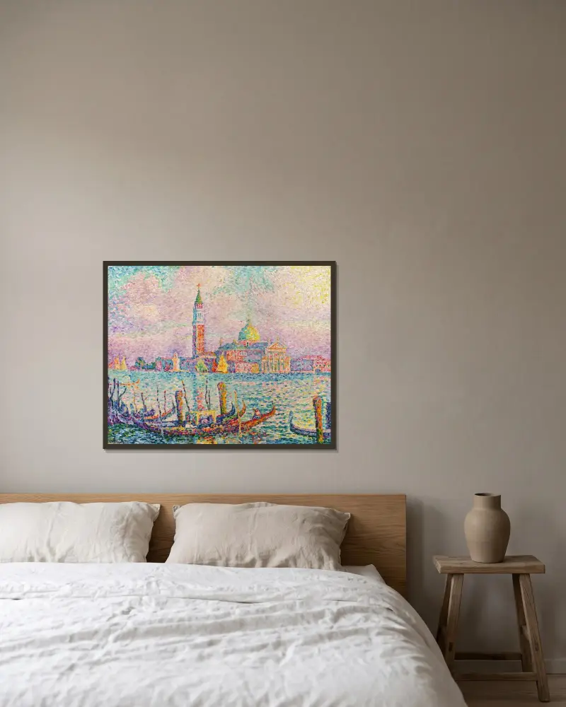 Saint-Georges. Couchant (Venedig) von Paul Signac gerahmt an einer Wand