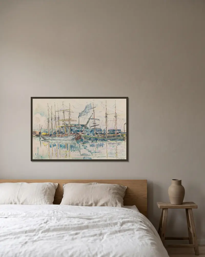 Saint-Malo von Paul Signac gerahmt an einer Wand