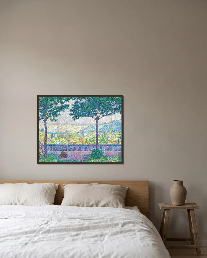 Terrasse de Meudon von Paul Signac gerahmt an einer Wand