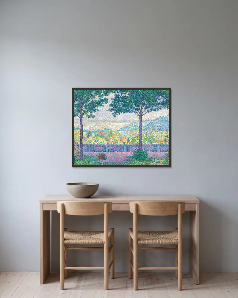 Terrasse de Meudon von Paul Signac gerahmt an einer Wand