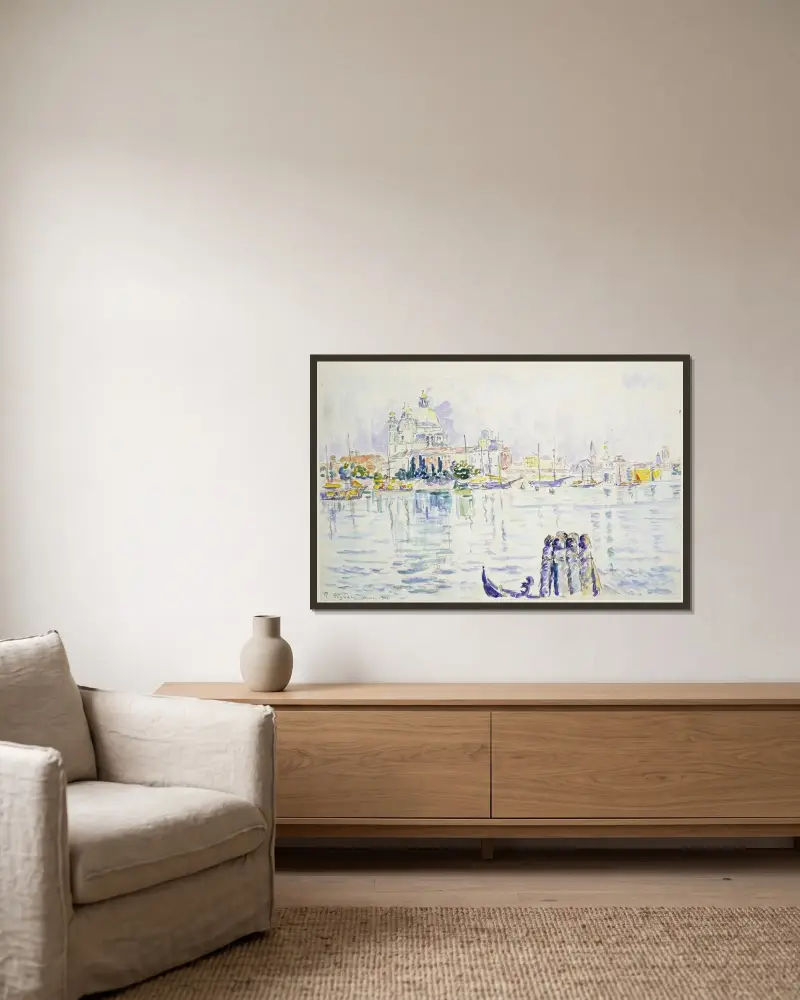 Venice, Grand Canal av Paul Signac inramad på en vägg