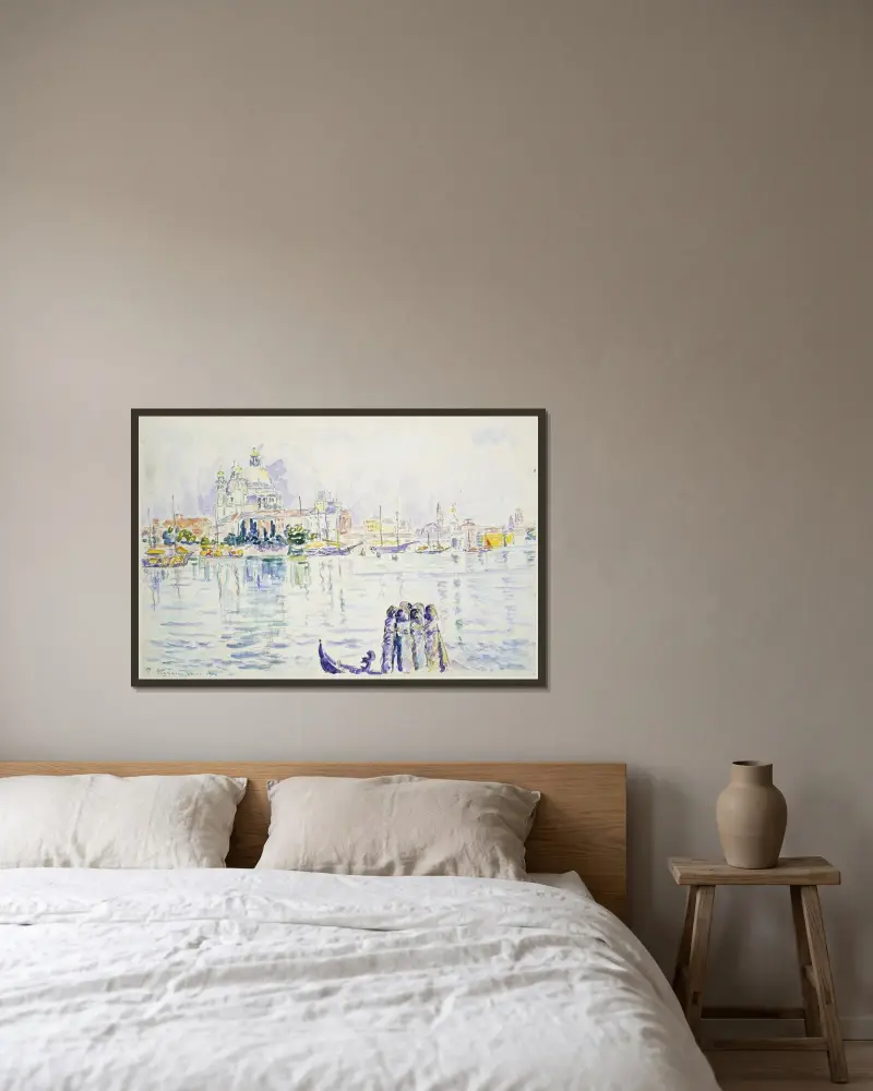 Venice, Grand Canal av Paul Signac inramad på en vägg