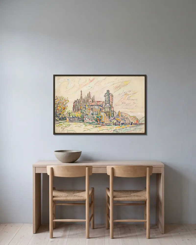 Viviers, 1928, Paul Signac v rámu na stěně