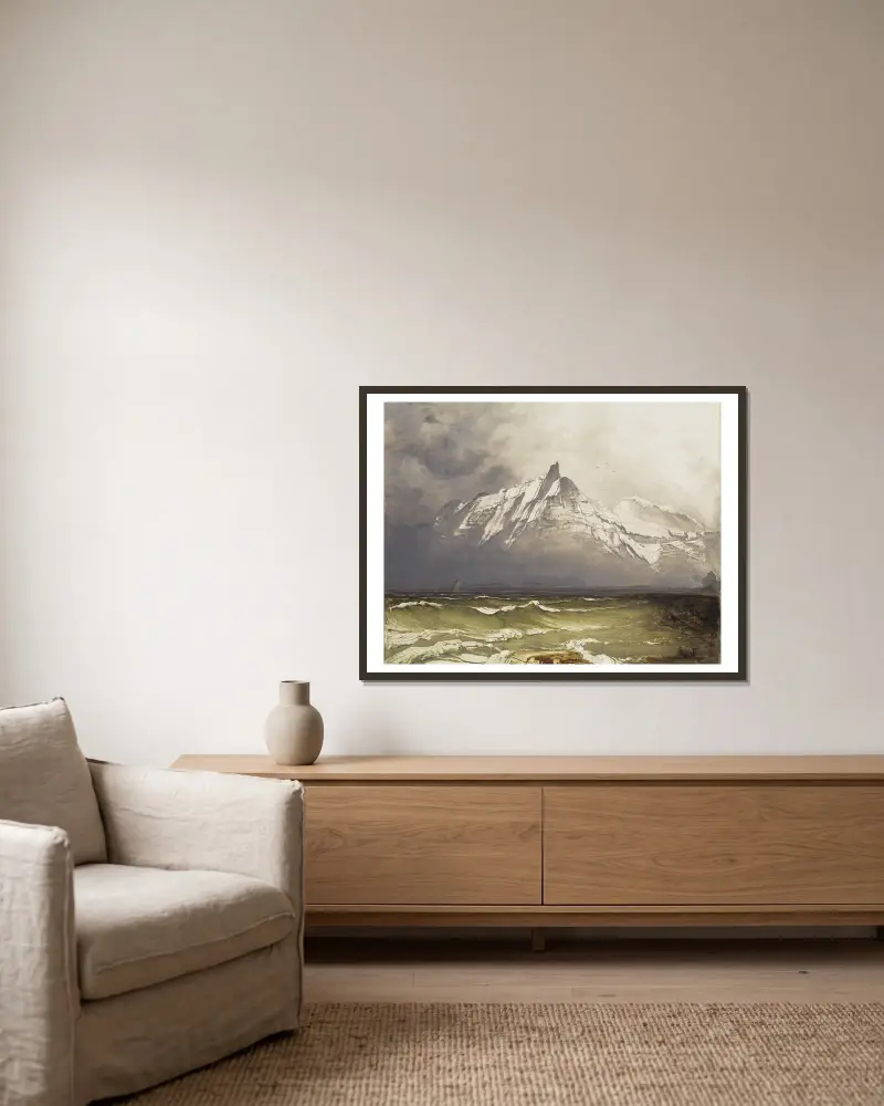 Aus Nordland von Peder Balke gerahmt an einer Wand