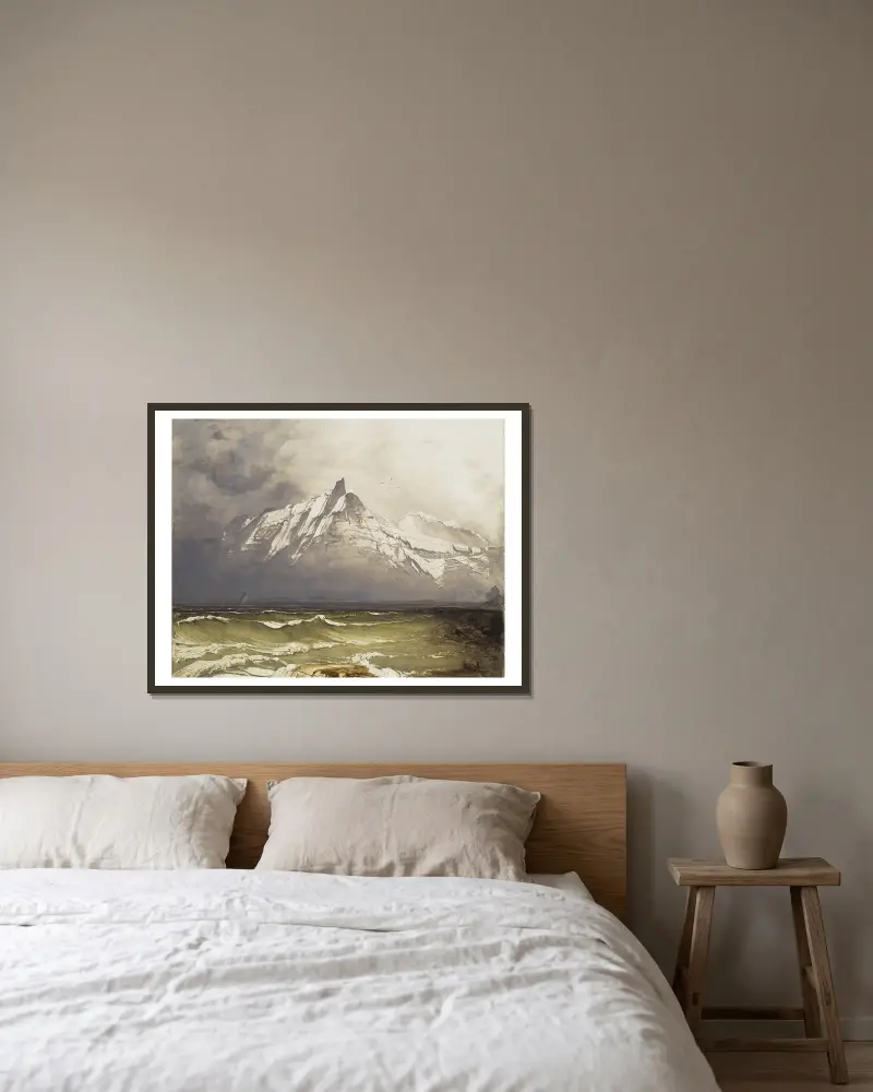 Aus Nordland von Peder Balke gerahmt an einer Wand