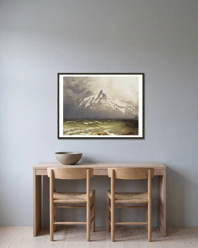 Aus Nordland von Peder Balke gerahmt an einer Wand