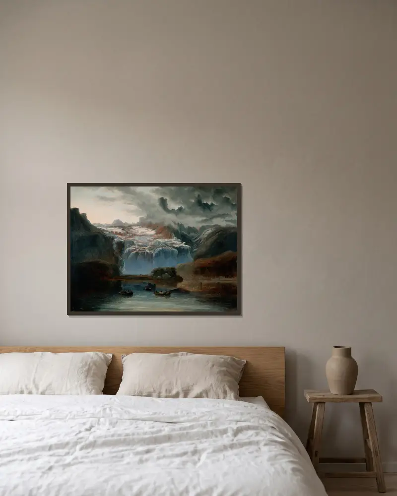 Der Gletscher, Jostedalsbreen von Peder Balke gerahmt an einer Wand