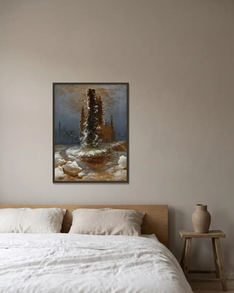 Jarní tání, Peder Balke v rámu na stěně