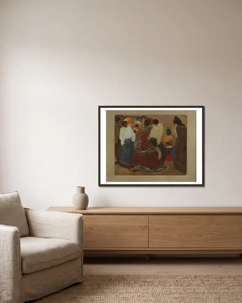 Candombe (od 1880 do 1938), 1880, Pedro Figari v rámu na stěně
