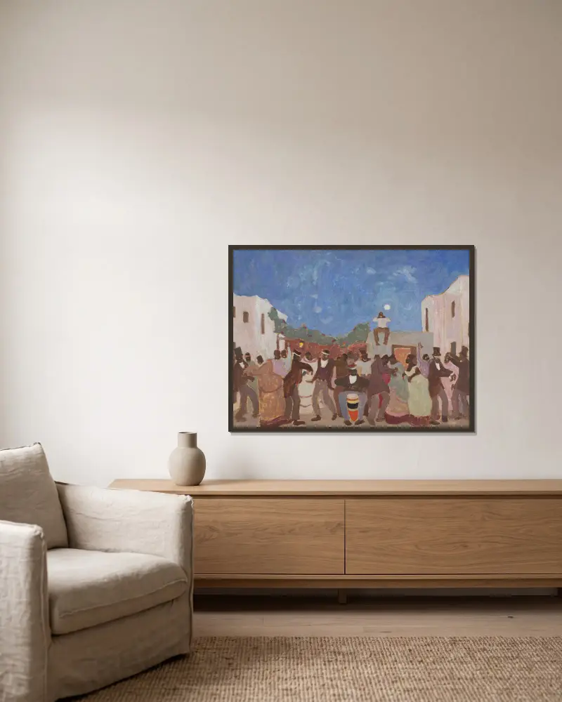 Candombe, 1925, Pedro Figari v rámu na stěně