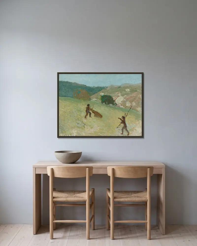 Caza, – Nr. 2, Pedro Figari v rámu na stěně