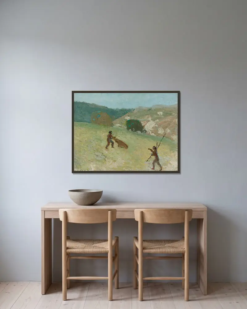 Lov – Nr. 1, Pedro Figari v rámu na stěně