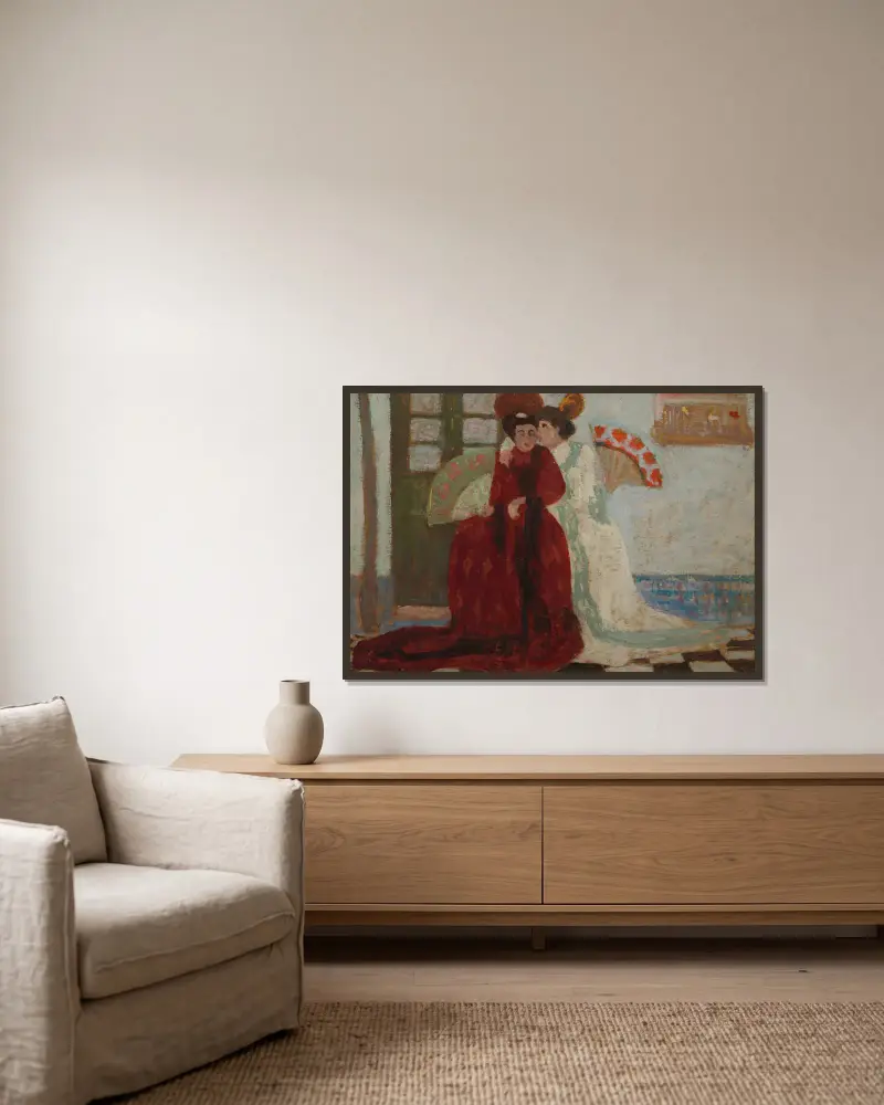 Důvěrný rozhovor, Pedro Figari v rámu na stěně