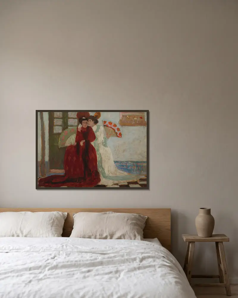 Důvěrný rozhovor, Pedro Figari v rámu na stěně