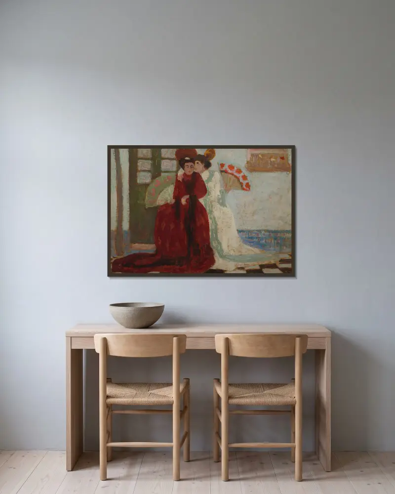 Důvěrný rozhovor, Pedro Figari v rámu na stěně