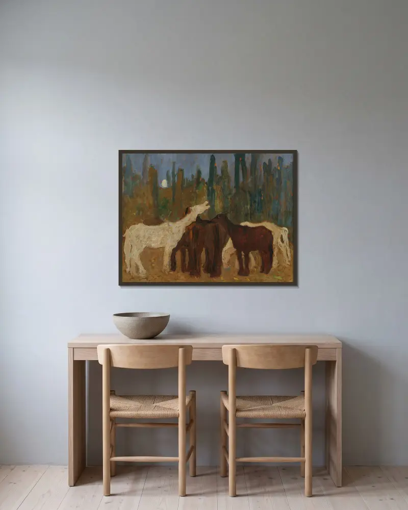 Lamento, Pedro Figari w ramie na ścianie