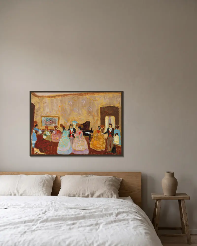Tertulia von Pedro Figari gerahmt an einer Wand