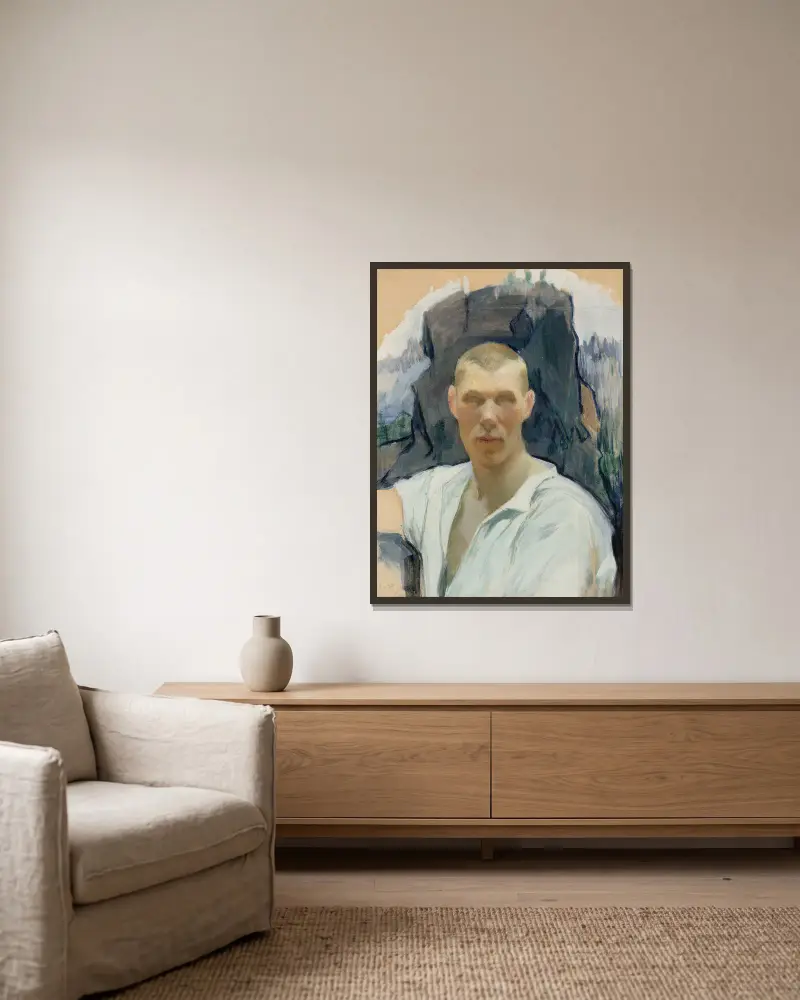 Autoportrét, Pekka Halonen v rámu na stěně