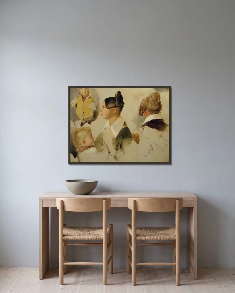 Figurální studie, Peter Fendi v rámu na stěně