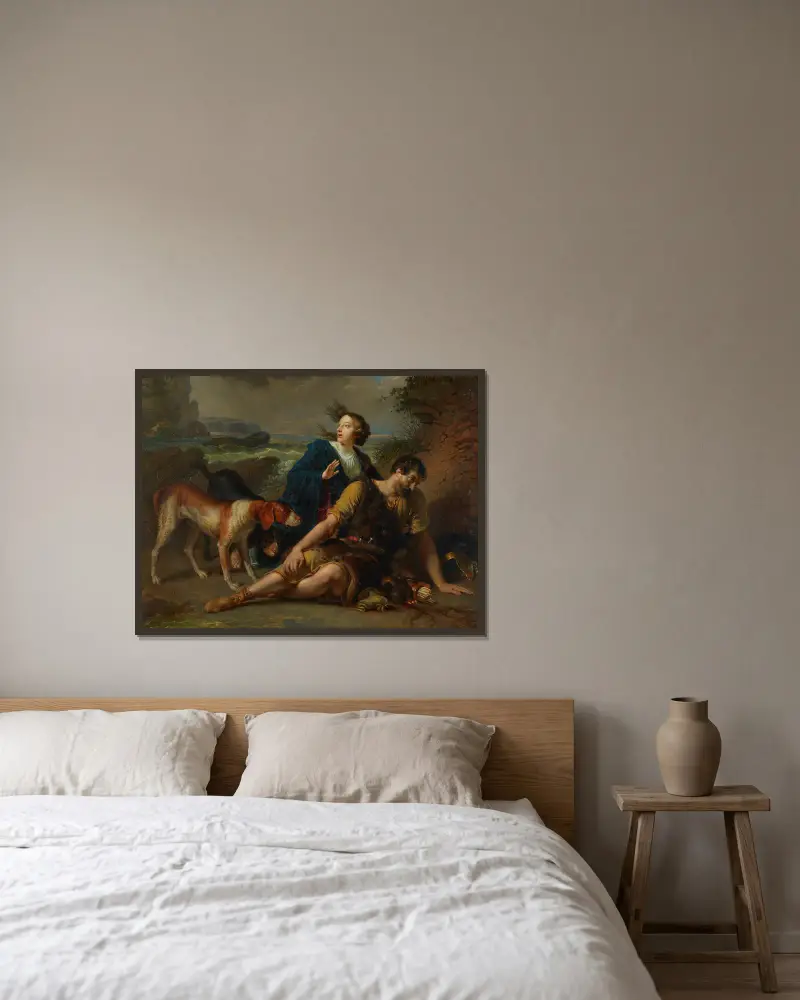 Arindal a Daura, Johann Peter Krafft v rámu na stěně