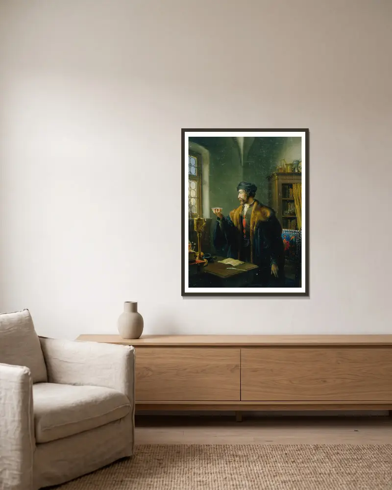 Faust am Ostermorgen von Johann Peter Krafft gerahmt an einer Wand