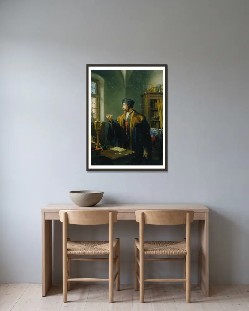 Faust am Ostermorgen von Johann Peter Krafft gerahmt an einer Wand