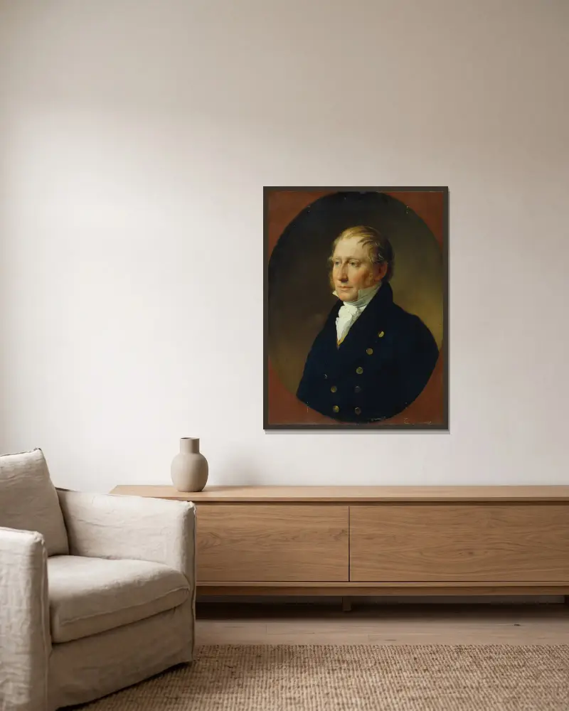 Heinrich Friedrich Müller av Johann Peter Krafft inramad på en vägg