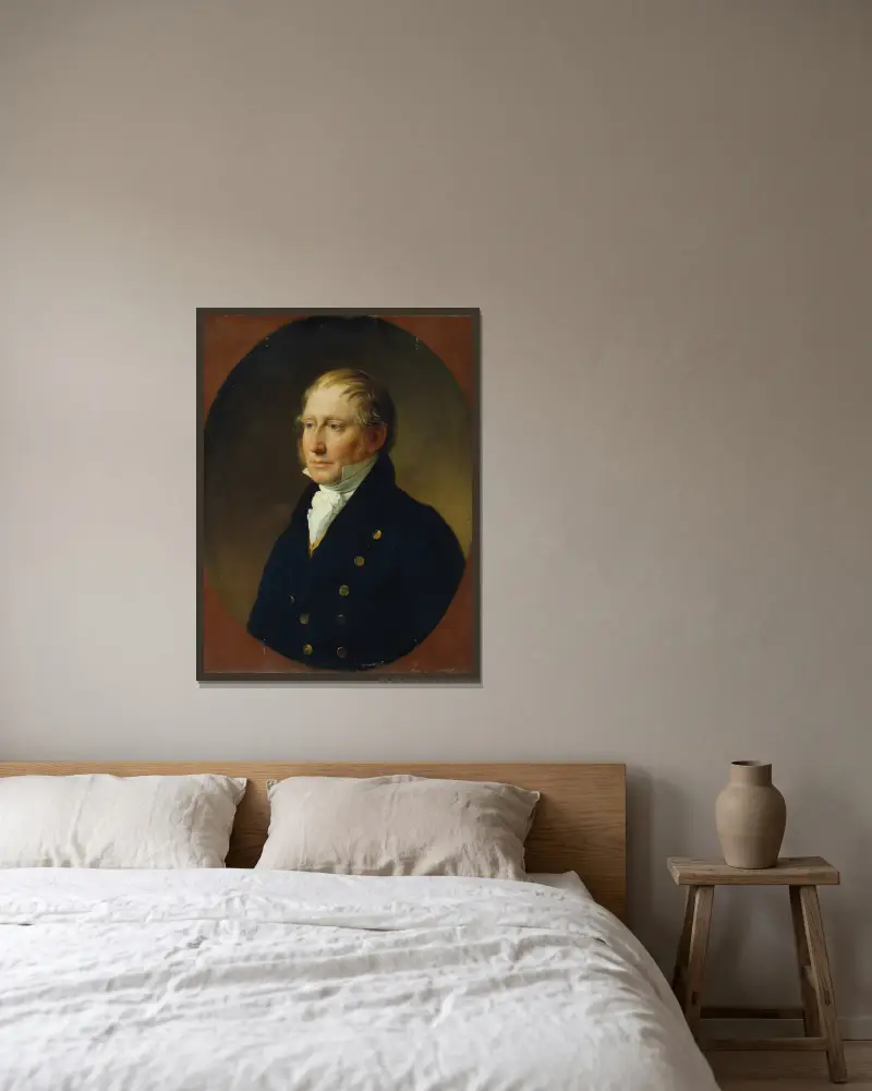 Heinrich Friedrich Müller av Johann Peter Krafft inramad på en vägg