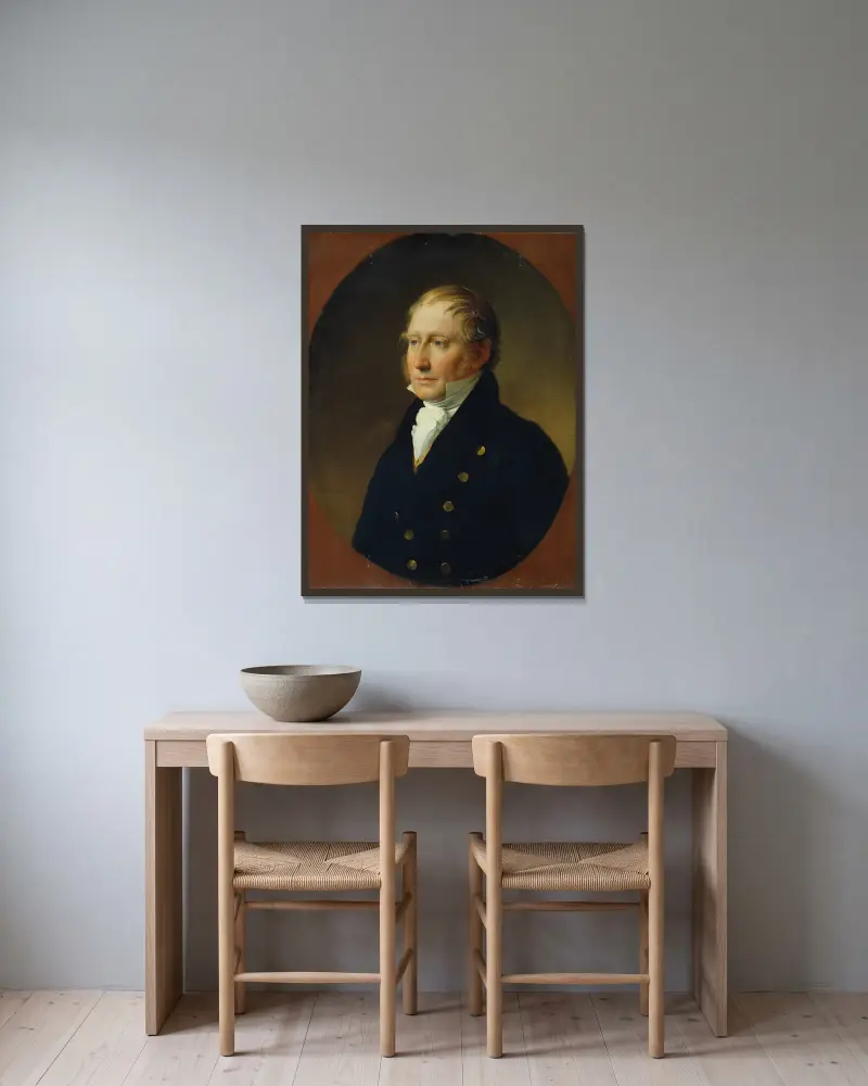 Heinrich Friedrich Müller av Johann Peter Krafft inramad på en vägg
