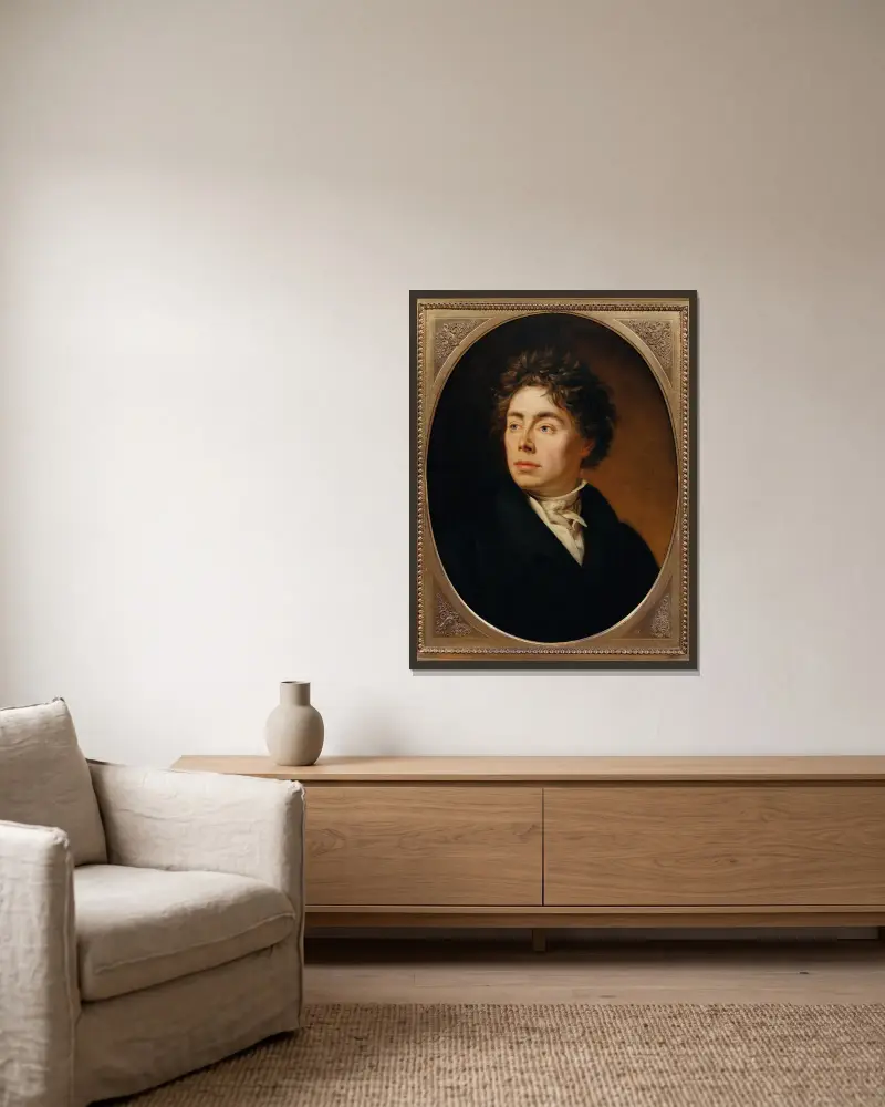 Josef Krafft, der Bruder des Künstlers av Johann Peter Krafft inramad på en vägg