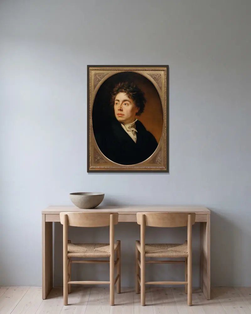 Josef Krafft, der Bruder des Künstlers av Johann Peter Krafft inramad på en vägg